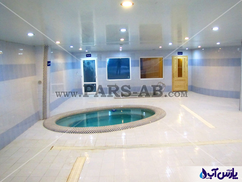 تصویر گالری ساخت جکوزی مدرن و فضای آبی در خمام