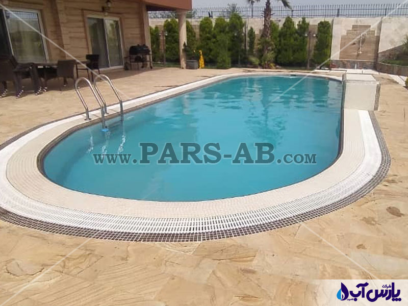 ساخت استخر خصوصی روباز در باغ پرندگان رشت