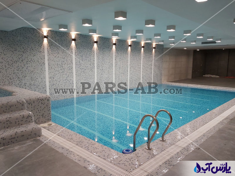 تصویر گالری ساخت استخر لوکس زیر آپارتمان ۵ طبقه در گلسار