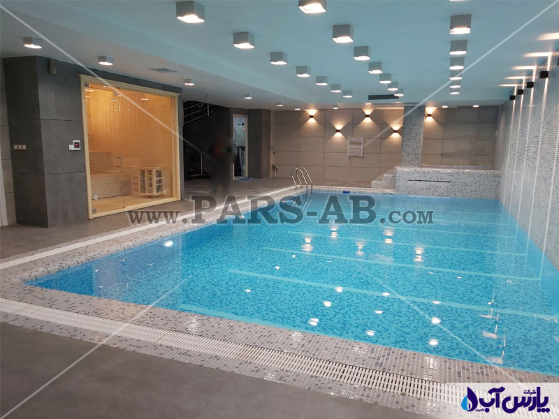 تصویر گالری ساخت استخر لوکس زیر آپارتمان ۵ طبقه در گلسار