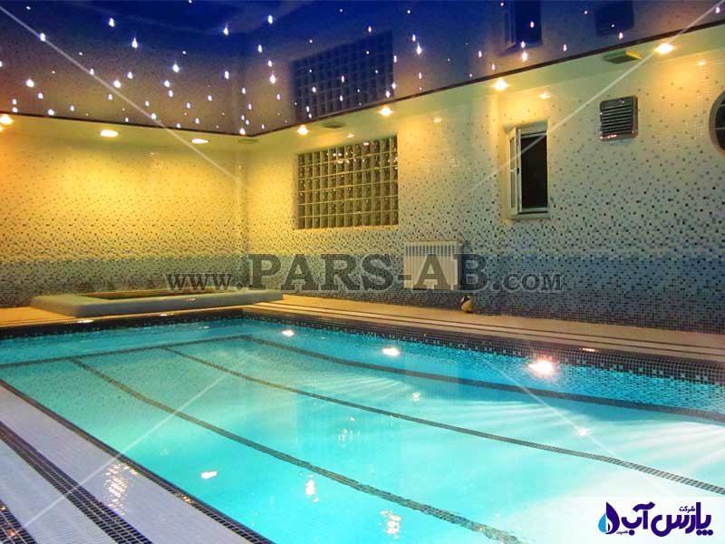 تصویر گالری ساخت استخر سرپوشیده لوکس در گلسار رشت