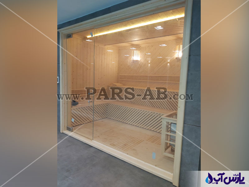 طراحی و اجرای سونا در استخر خصوصی گلسار
